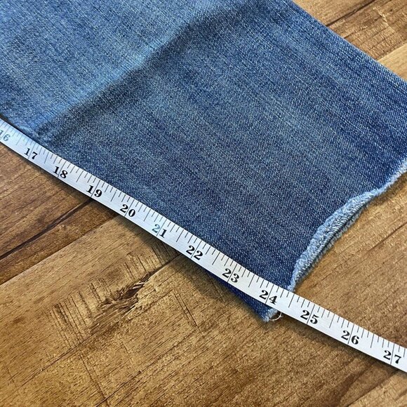Vince Crop Jeans Sz 26 Blue Redline Selvedge USA Distress Button Fly YGI D2-76 - Picture 9 of 12